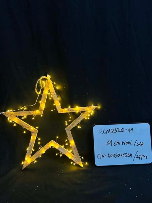 49 CM Handcrafted hainging Rustic Wood Star