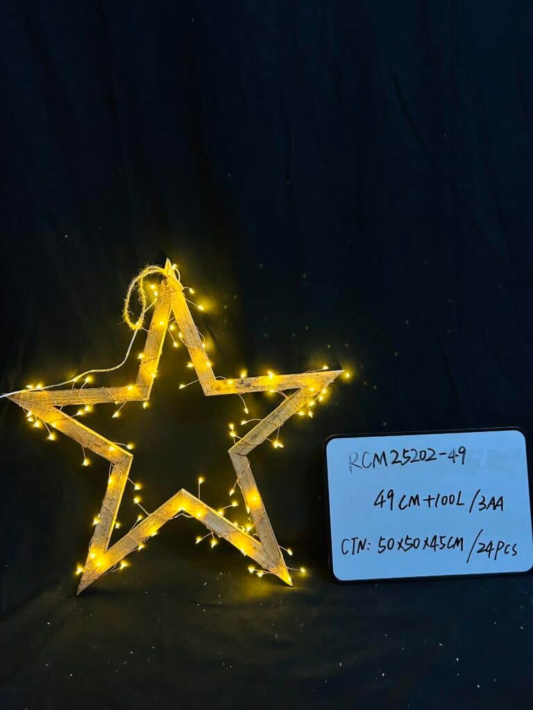 49 CM Handcrafted hainging Rustic Wood Star