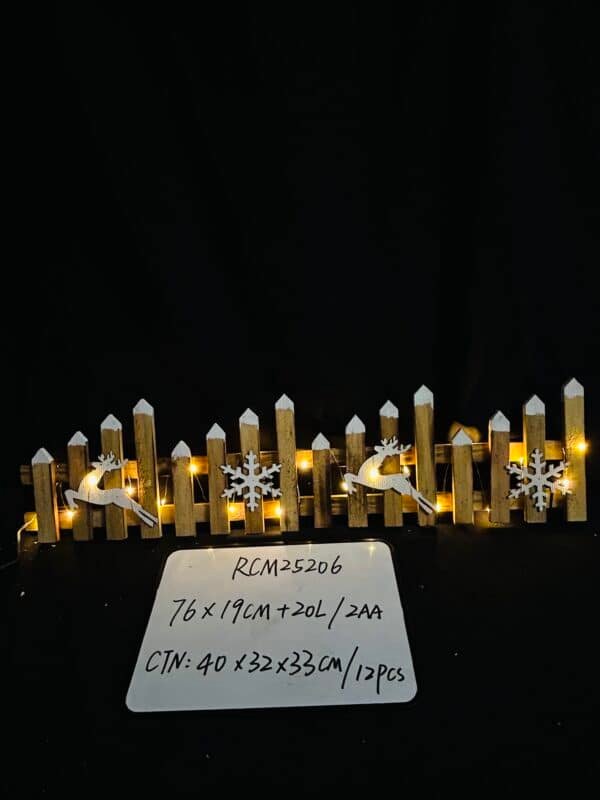 Christmas Wooden Picket Fence Christmas Tree Fence Xmas Garden Fence White Picket Fence Snowflake Flexible Christmas Fence Decorations for Holiday Office Home Wedding Party Decor