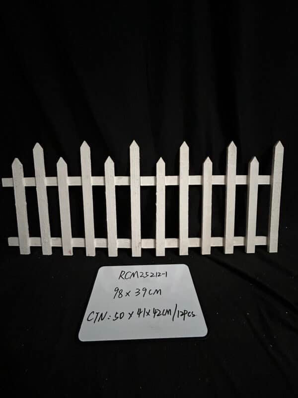 Christmas Tree Fence, Decoractive Wooden Picket Fence Border, Decoration Wooden Picket Fence for Family Garden Christmas Wedding Party Decoration